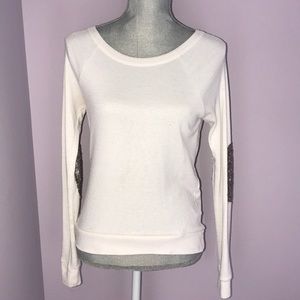 Long sleeve shirt with sparkly detail on elbows